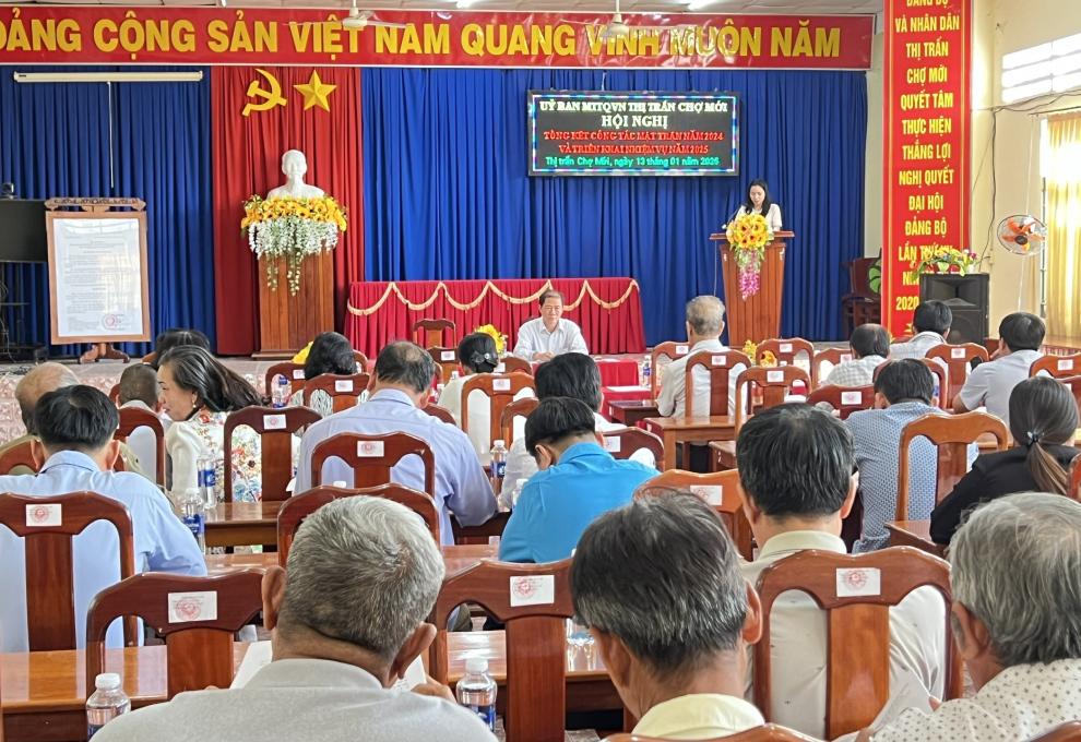 ỦY BAN MẶT TRẬN TỔ QUỐC VIỆT NAM THỊ TRẤN CHỢ MỚI TỔNG KẾT NĂM 2024