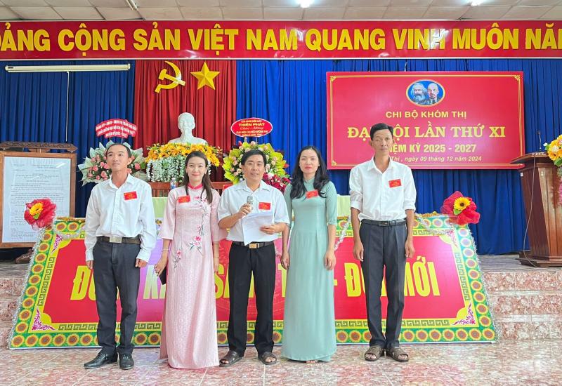 ĐẠI HỘI CHI BỘ KHÓM THỊ VÀ KHÓM THỊ 2 NHIỆM KỲ 2025 – 2027